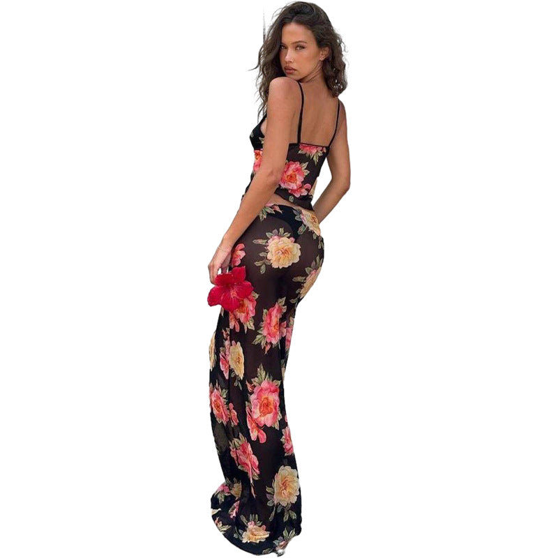 Damen Langärmliges Sommeroberteil mit floralem oversize Design R&B