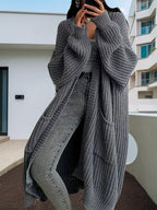 Damen Großer Strickcardigan mit lässiger Passform und großen Taschen