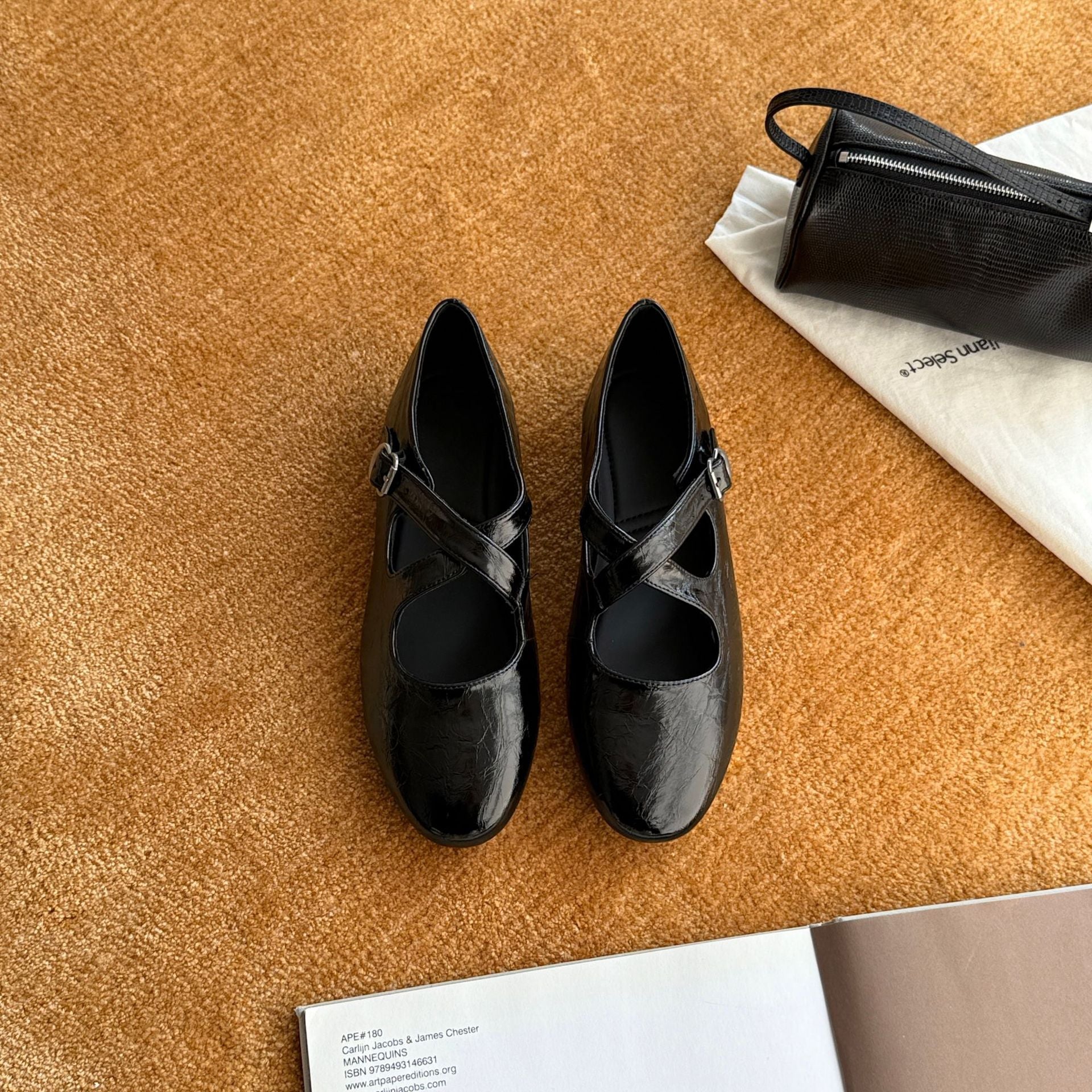 Damen Elegante Mary Jane Ballerinas mit modischem Riemchen und bequemem Fußbett R&B