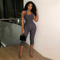 Damen Figurformender Jumpsuit mit Polka-Dots und schmalem Schnitt R&B
