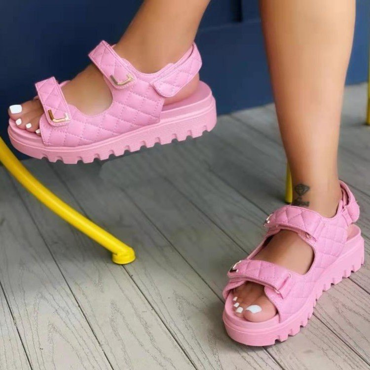 Damen Komfortable Sandalen mit modischem Riemendesign und rutschfester Laufsohle R&B