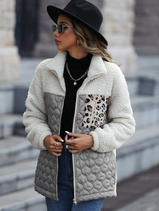 R&B | Damen Wende-Fleecejacke mit Subtilen Tiermotiven