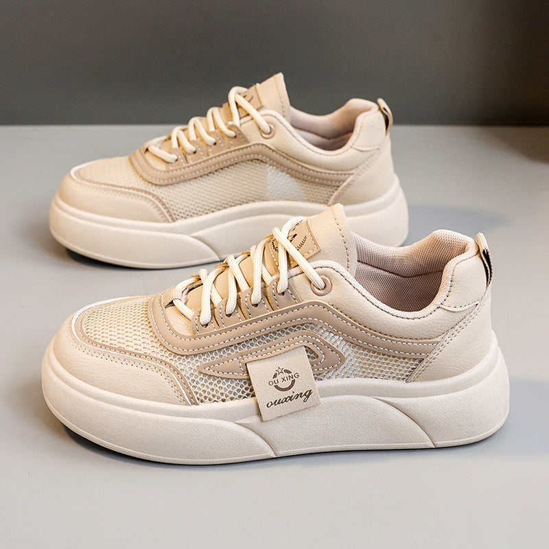 Damen Trendige Sneaker mit atmungsaktivem Mesh-Obermaterial und komfortablem Plateau R&B