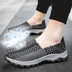 Unisex nan geflochtene elastische Slipper mit leichter dämpfender Sohle R&B