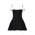 Damen Off-Shoulder Kleid R&B