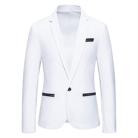 Herren Eleganter Blazer mit kontrastierenden Details R&B