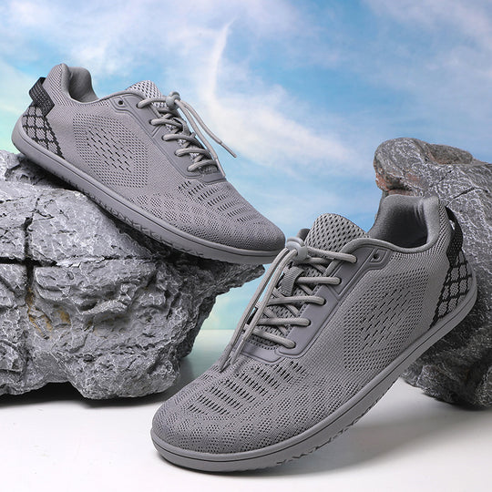 Unisex nan barfuß-inspirierter Strick-Sneaker mit elastischer Passform, Schnellzugkordel und griffiger Vollgummi-Laufsohle R&B