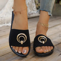 Damen Offene Pantoletten mit elegantem Ring-Detail R&B