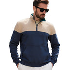 Herren modischer Sweatshirt mit hohem Kragen und zwei Taschen R&B