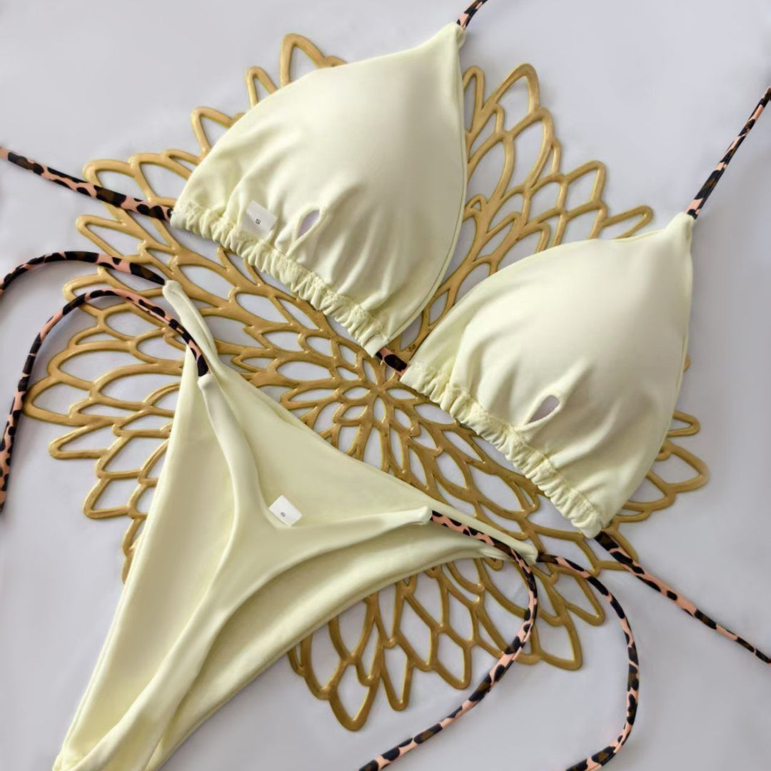 Damen Bikini-Set mit trendigem Animal-Print und modischem Schleifen-Detail R&B