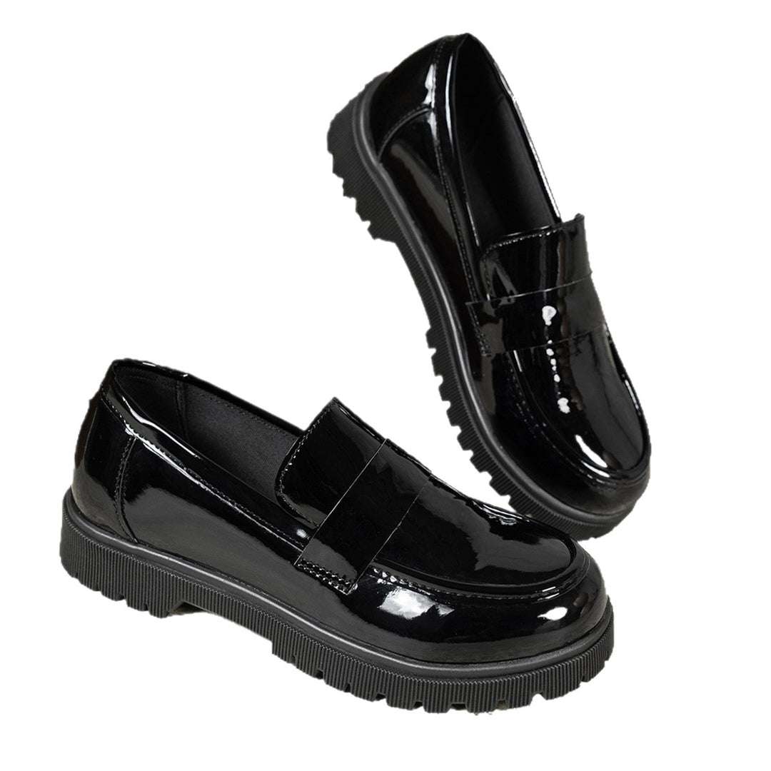 Damen Modische Loafers mit glänzender Oberflächenstruktur R&B
