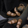 Damen Ballerinas mit modischen Schnallen und bequemer Innensohle R&B