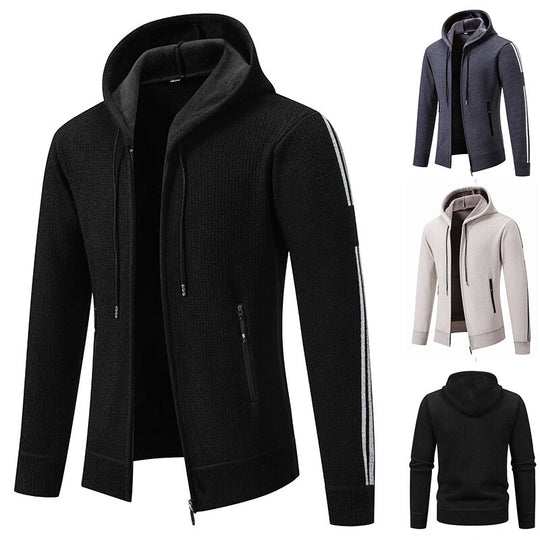 Herren Sportliche Kapuzenjacke mit innovativem Materialmix R&B