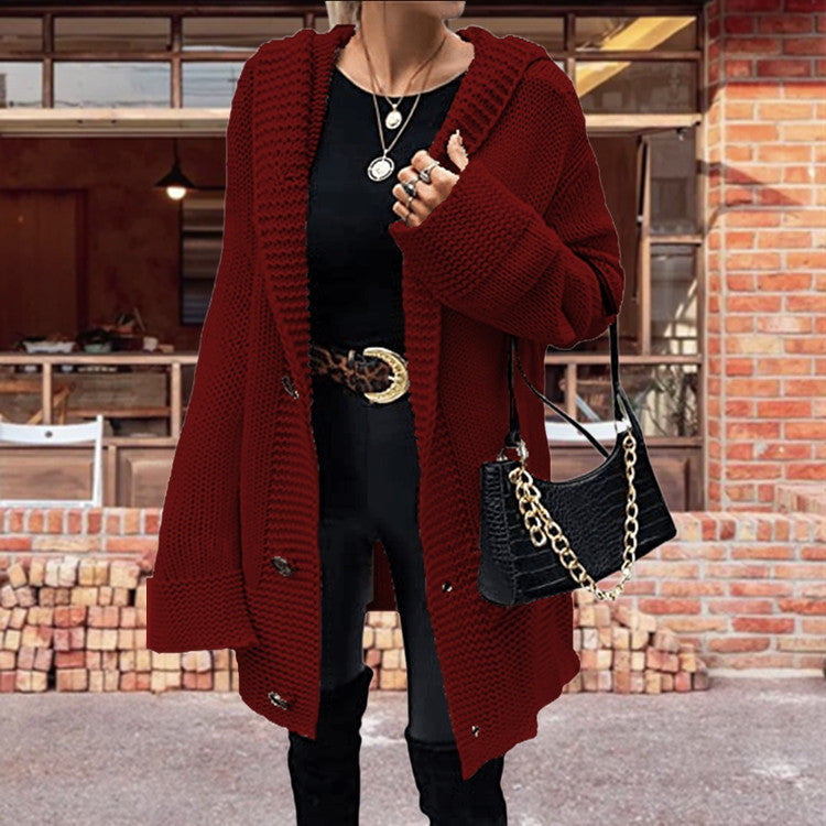 Damen Grobstrickjacke mit oversized Schnitt und praktischen Taschen R&B