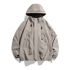 Damen lässige Outdoor-Jacke mit verstellbarem Kapuzensystem und funktionalen Taschen