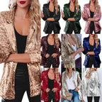 Damen Paillettenjacke mit weitem Schnitt und eleganten Details R&B