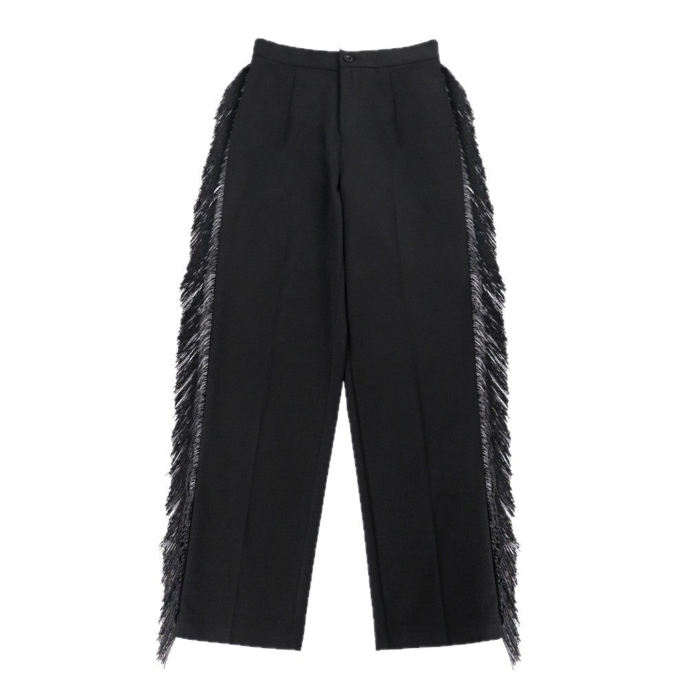 Damen Elegante Hose mit fransierendem Saum und körpernahem Schnitt R&B