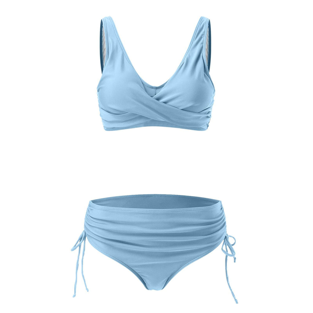 Damen Hochwertiges Wickel-Bikini-Set mit regulierbarem Höschen R&B