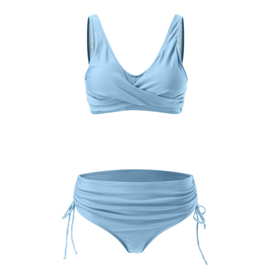 Damen Hochwertiges Wickel-Bikini-Set mit regulierbarem Höschen R&B
