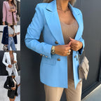 Damen Eleganter taillierter Blazer mit doppelter Knopfleiste und vielseitigem Schnitt R&B