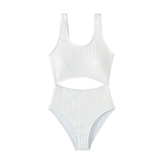 Damen Hochgeschnittener Cut-Out Einteiler Badeanzug R&B