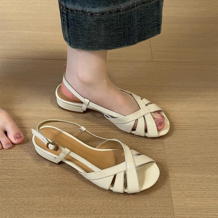Damen Sandalen mit elegantem Kreuzriemen und komfortablem Fußbett