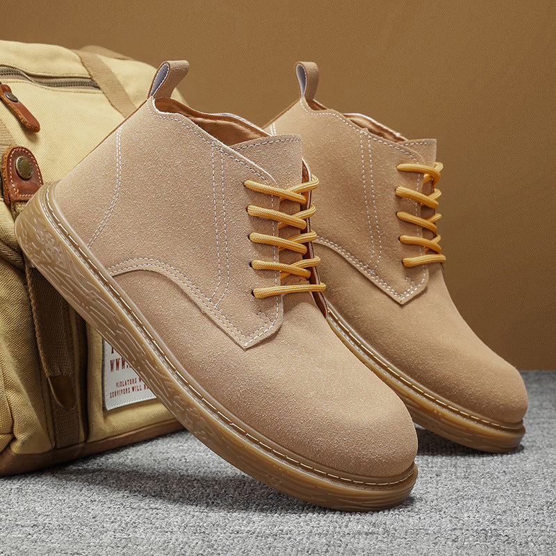 Damen Stiefeletten aus weichem Nubuckleder mit rutschfester Sohle