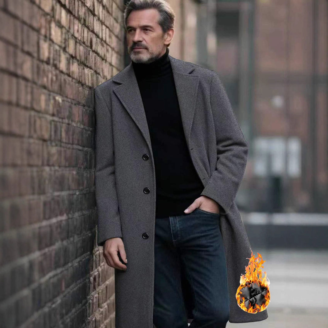 Herren eleganter Wollmantel R&B