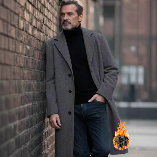 Herren eleganter Wollmantel R&B