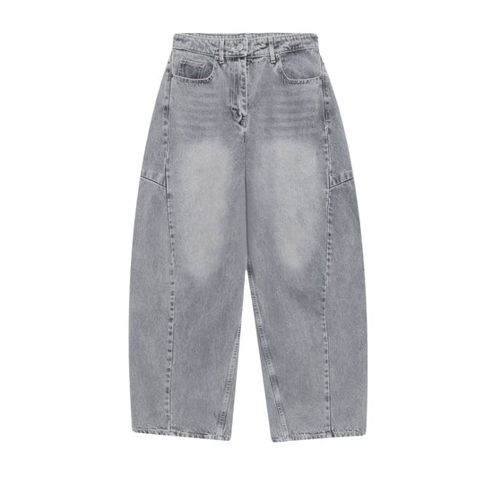 Damen weite Jeans im modernen Schnitt mit angesagten Cargo-Taschen R&B