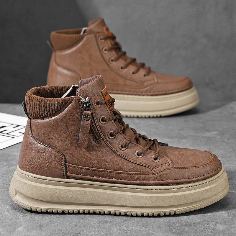 Damen High-Top Sneakers mit praktischem Reißverschluss und robustem Sohlenprofil R&B
