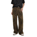 Damen Weit geschnittene Leoprint-Hose mit flexiblem Bund und modischem Design R&B