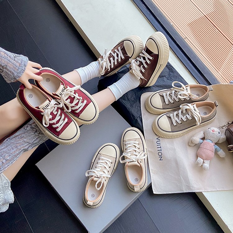 Damen modische Sneakers mit robustem Plateau und klassischem Design R&B