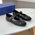 Damen elegante Ballerinas mit modischem Schnallen-Detail