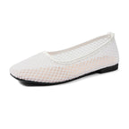 Damen atmungsaktive Slip-On Ballerinas mit flexiblem Netzdesign R&B