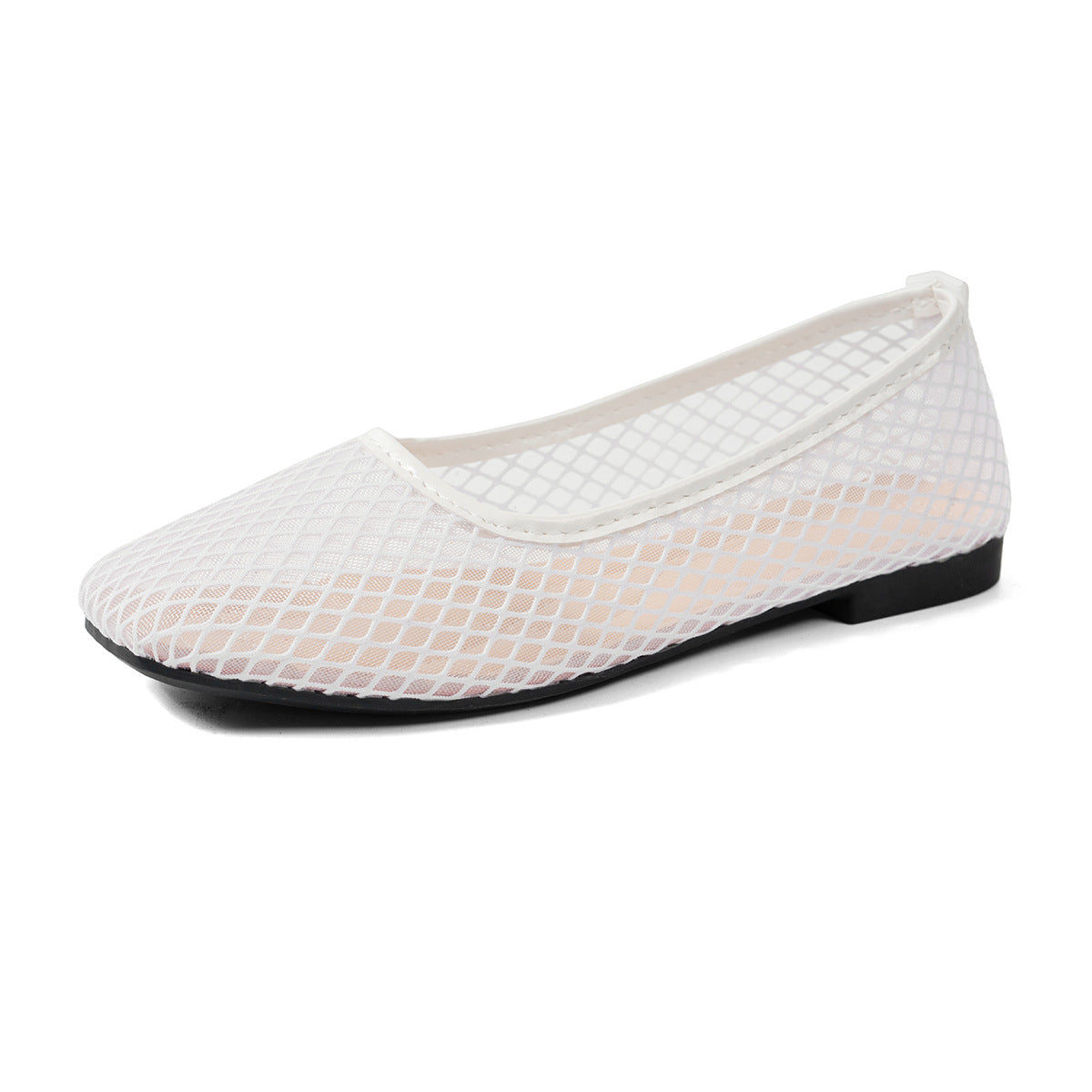 Damen atmungsaktive Slip-On Ballerinas mit flexiblem Netzdesign R&B