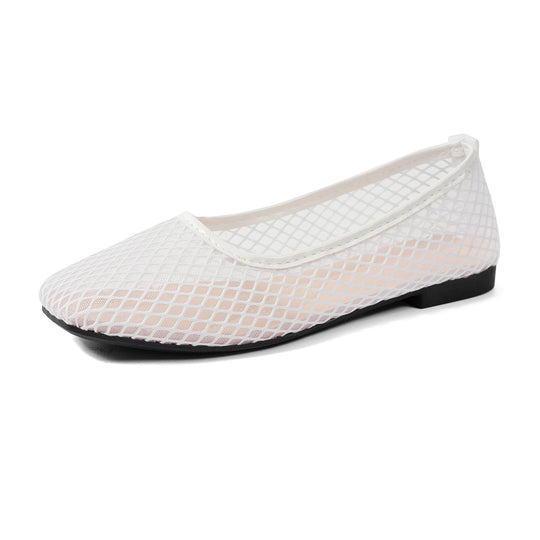 Damen atmungsaktive Slip-On Ballerinas mit flexiblem Netzdesign R&B