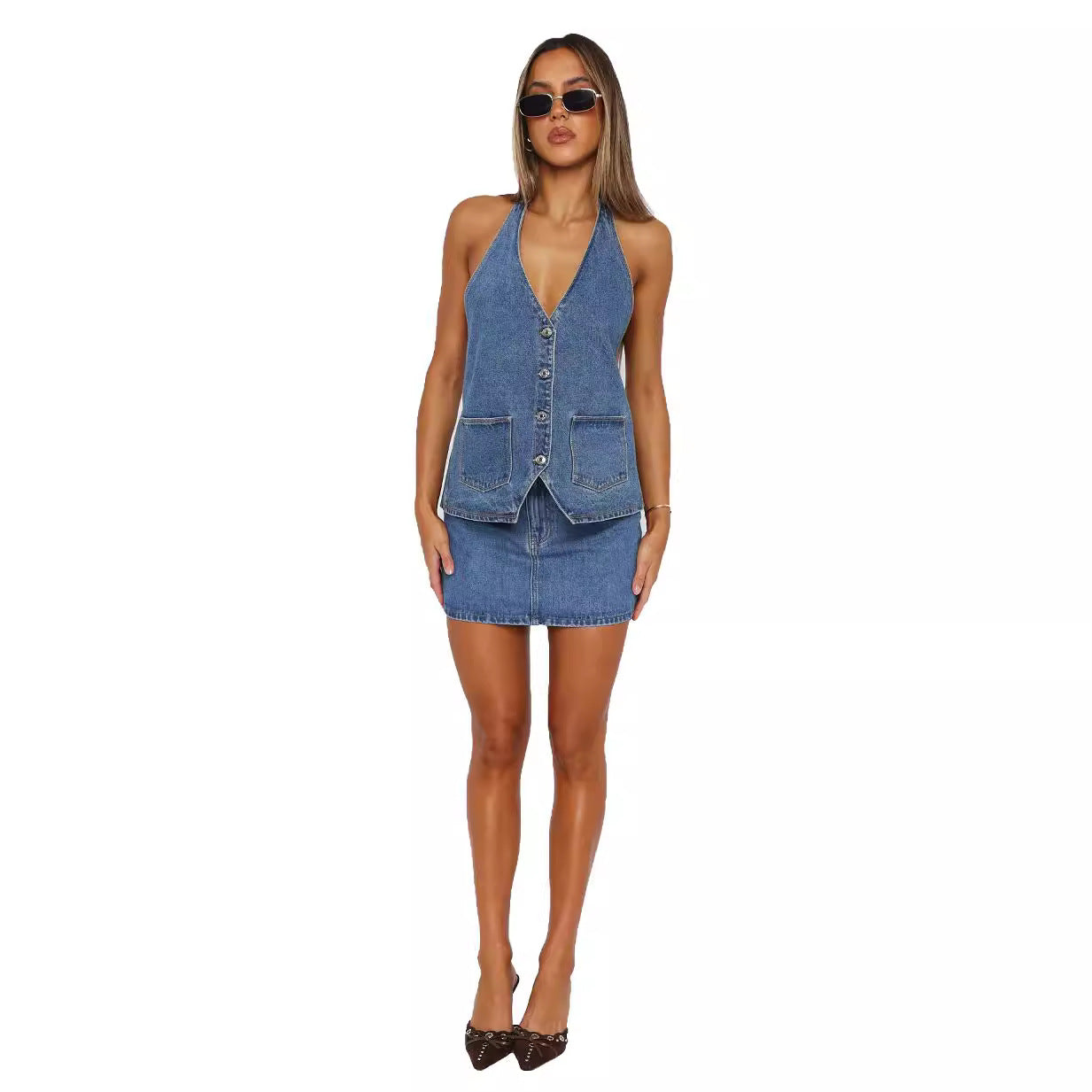 Damen Elegantes und lässiges Zweiteiler-Anzug-Set R&B