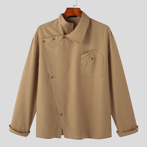Herren Kochjacke mit modernem Stehkragen und praktischer Brusttasche R&B