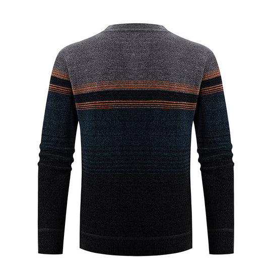 Herren modischer Pullover mit einzigartigem Strukturdesign und mehrfarbigem Muster R&B