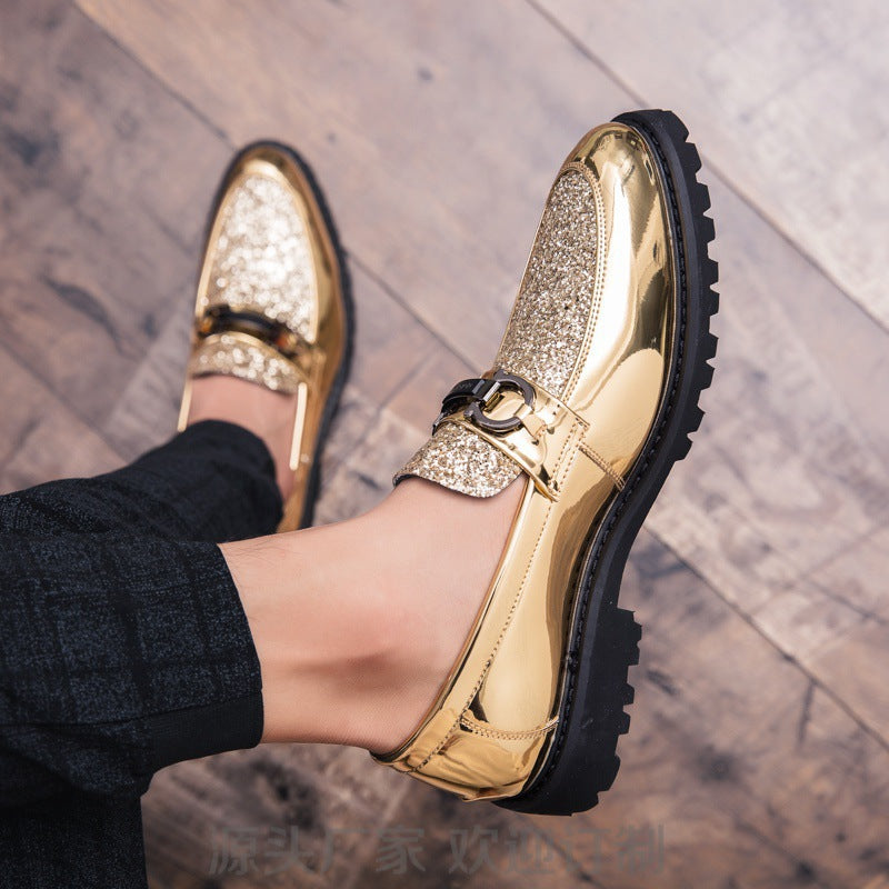 Damen Elegante Mokassins mit glitzerndem Obermaterial und modischem Design R&B