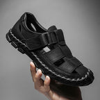 Herren Komfortable Leder-Sandalen mit atmungsaktivem Design und verstellbarem Riemensystem R&B