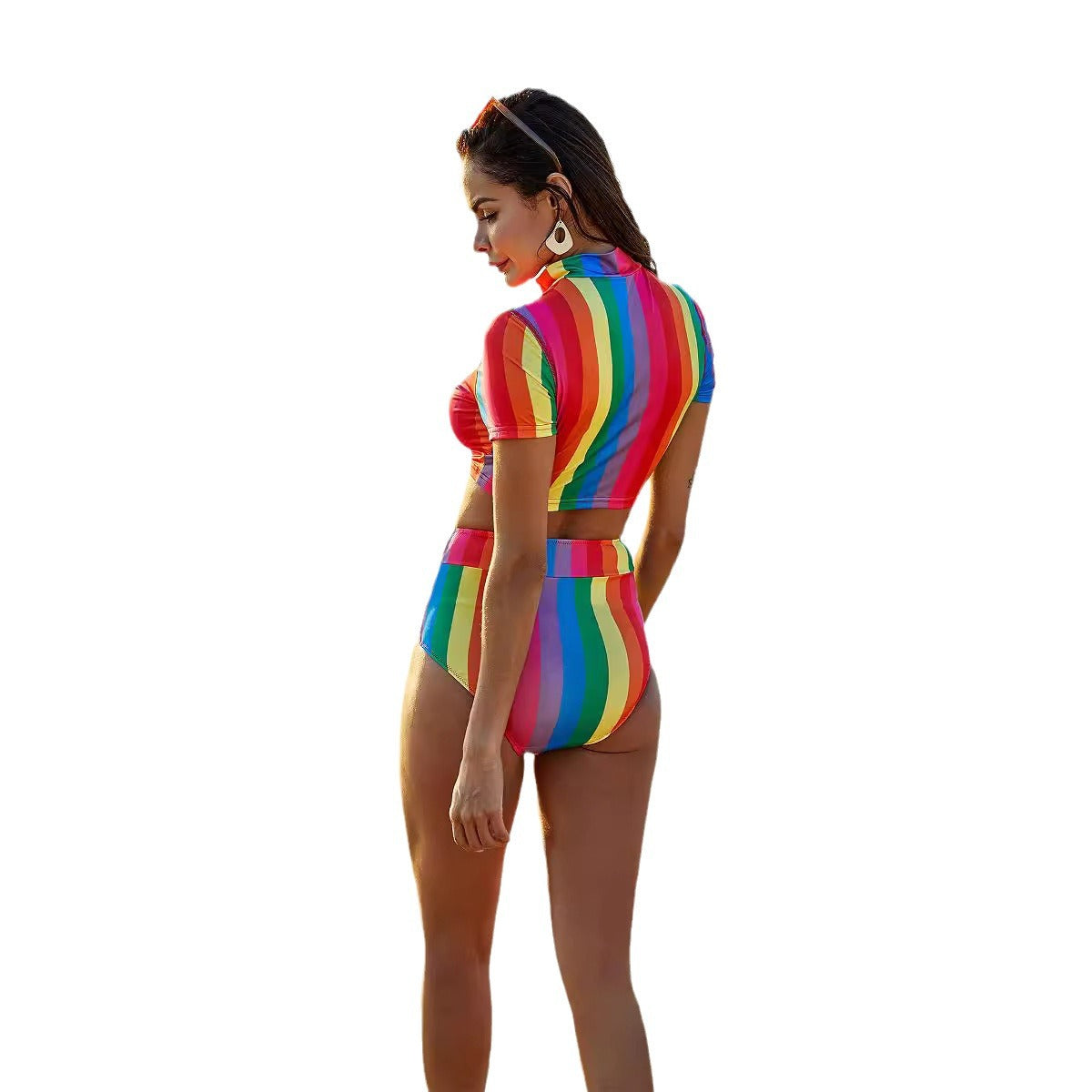 Damen Sportlicher Zweiteiler Badeanzug R&B