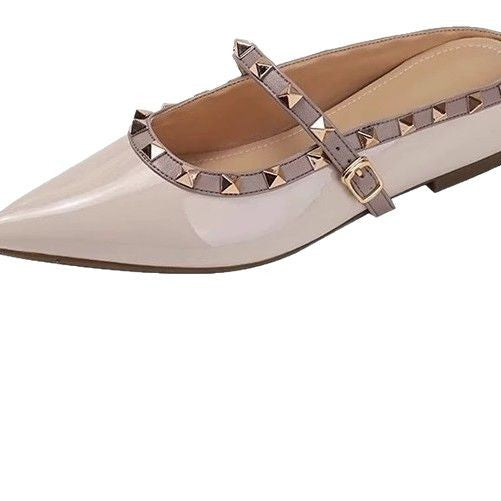 Damen elegante Slingback Ballerinas mit dekorativen Nieten R&B