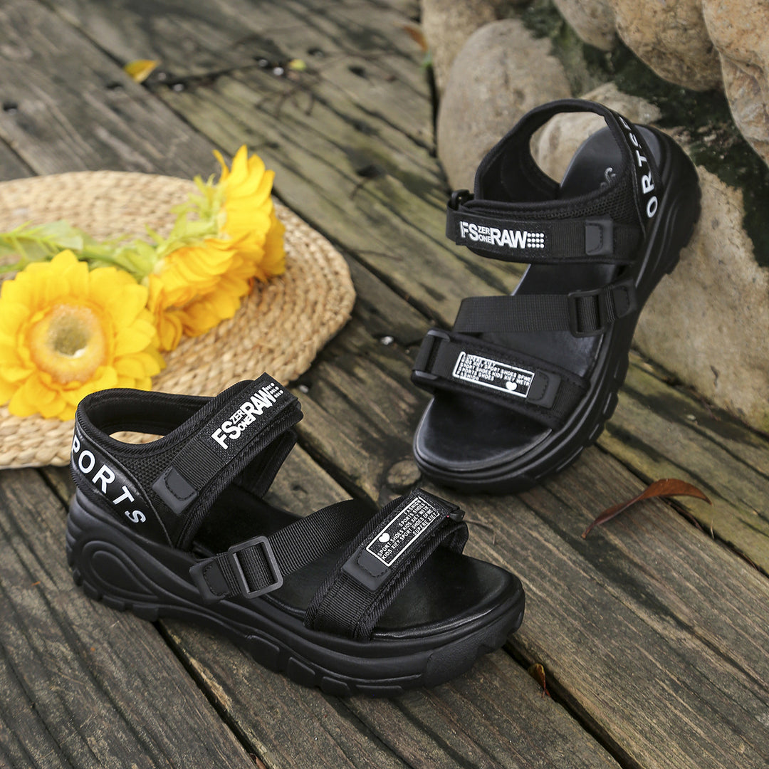 Damen Sportliche Sandalen mit verstellbaren Riemen und rutschfester Sohle R&B