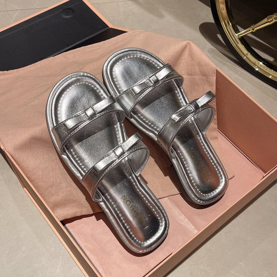 Damen glamouröse Riemchensandalen mit zierlicher Schleifenverzierung R&B