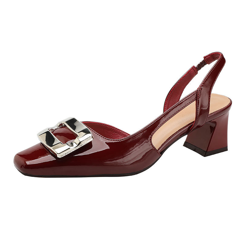Damen Slingback-Pumps mit modischem Blockabsatz