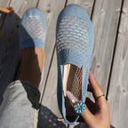 Damen komfortable Slipper mit innovativem Strickdesign R&B