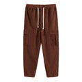 Damen lässige Cargo-Hose mit praktischen Seitentaschen und verstellbarem Kordelzug R&B