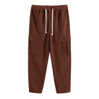 Damen lässige Cargo-Hose mit praktischen Seitentaschen und verstellbarem Kordelzug R&B